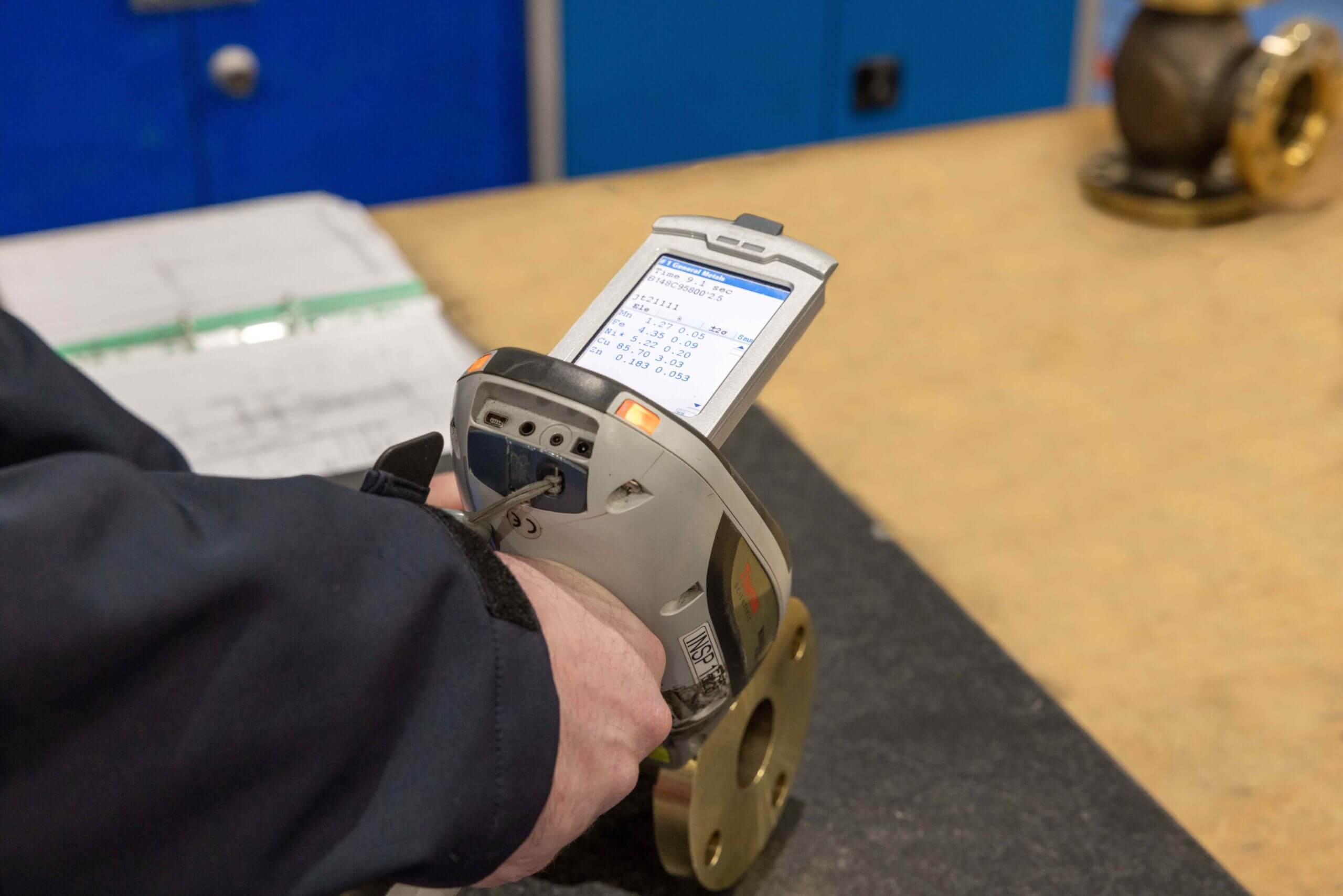 Positive Materials Identification (PMI) a quality process that we use to verify metal and chemical composition